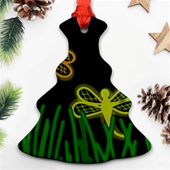 Neon Dragonflies Christmas Tree Ornament (2 Sides)