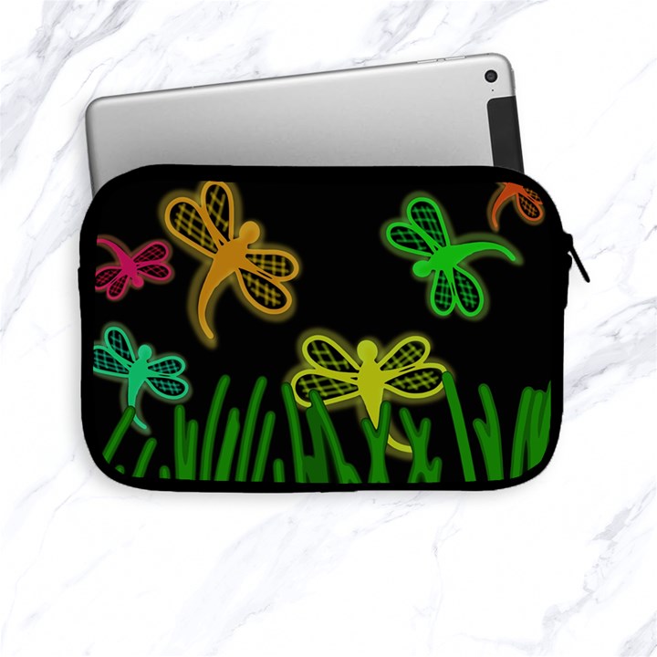 Neon dragonflies Apple iPad Mini Zipper Cases