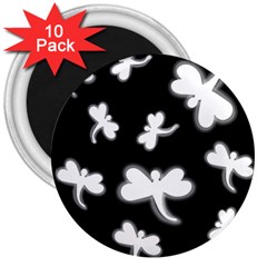 White dragonflies 3  Magnets (10 pack) 