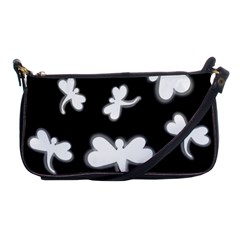 White dragonflies Shoulder Clutch Bags