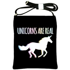 Unicorns Are Real Shoulder Sling Bags by TanyaDraws