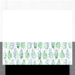 Green Watercolour Leaves Pattern Rectangular Jigsaw Puzzl Front