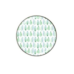 Green Watercolour Leaves Pattern Hat Clip Ball Marker