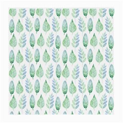 Green Watercolour Leaves Pattern Medium Glasses Cloth (2-Side)