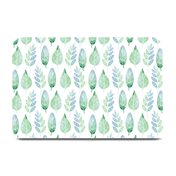 Green Watercolour Leaves Pattern Plate Mats