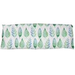 Green Watercolour Leaves Pattern Body Pillow Case (dakimakura) by TanyaDraws