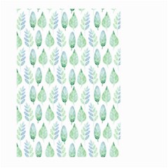 Green Watercolour Leaves Pattern Large Garden Flag (two Sides)