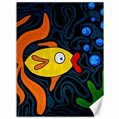 Yellow Fish Canvas 36  X 48   by Valentinaart