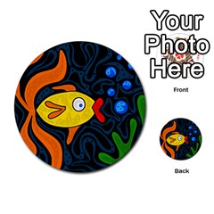 Yellow Fish Multi-purpose Cards (round) 