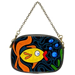 Yellow Fish Chain Purses (one Side)  by Valentinaart