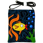 Yellow fish Shoulder Sling Bags Front