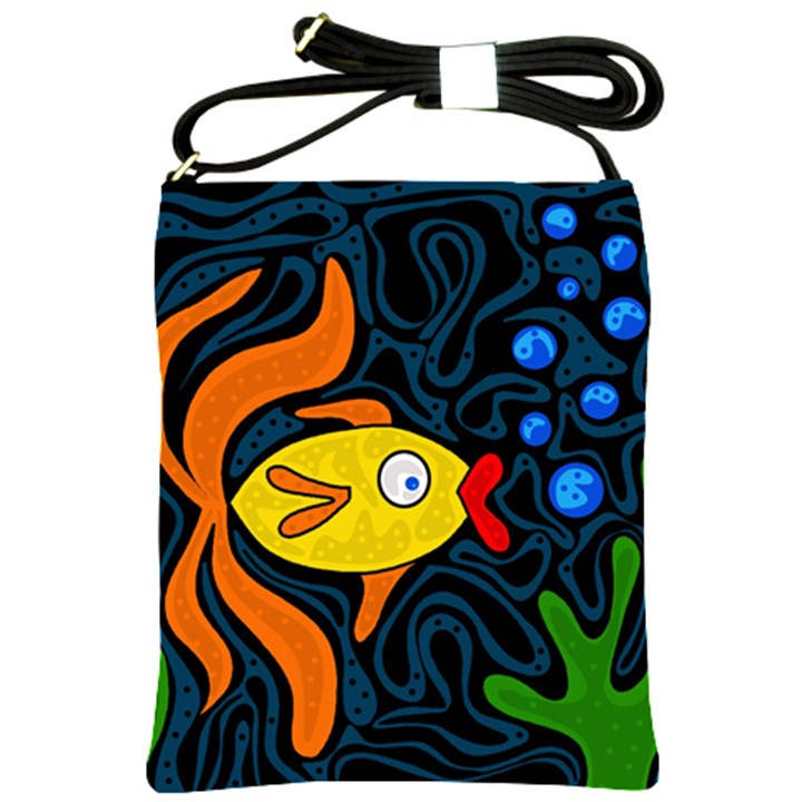 Yellow fish Shoulder Sling Bags