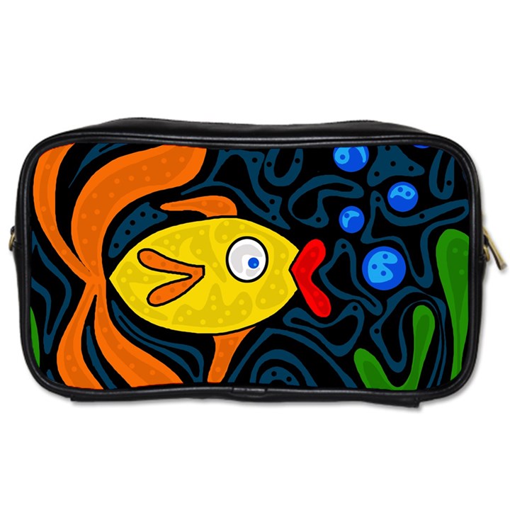 Yellow fish Toiletries Bags