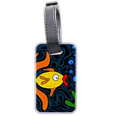 Yellow Fish Luggage Tags (two Sides) by Valentinaart