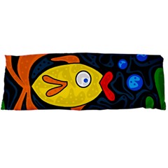 Yellow Fish Body Pillow Case Dakimakura (two Sides) by Valentinaart