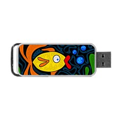 Yellow Fish Portable Usb Flash (two Sides)