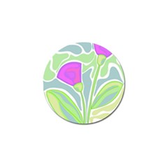 Purple Flowers Golf Ball Marker by Valentinaart