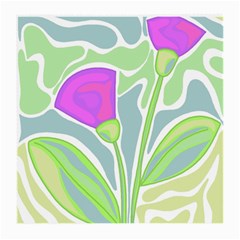 Purple Flowers Medium Glasses Cloth