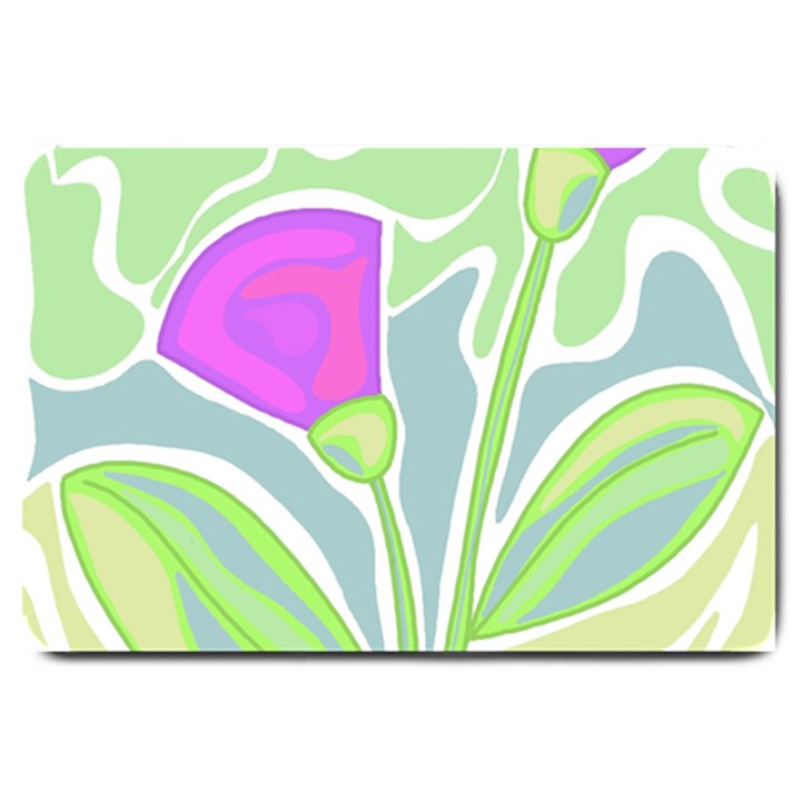 Purple flowers Large Doormat 