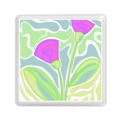 Purple Flowers Memory Card Reader (square) 