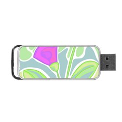 Purple Flowers Portable Usb Flash (two Sides) by Valentinaart