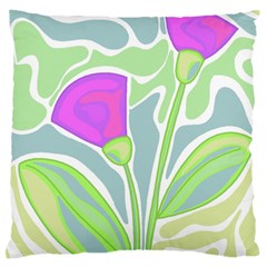 Purple Flowers Standard Flano Cushion Case (one Side) by Valentinaart