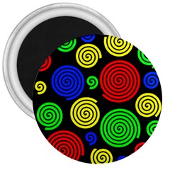 Colorful Hypnoses 3  Magnets by Valentinaart