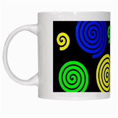 Colorful Hypnoses White Mugs by Valentinaart