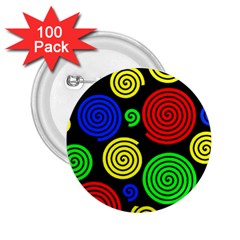 Colorful Hypnoses 2 25  Buttons (100 Pack)  by Valentinaart