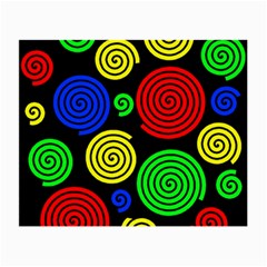 Colorful Hypnoses Small Glasses Cloth by Valentinaart