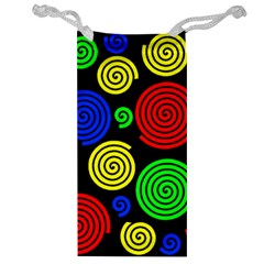 Colorful Hypnoses Jewelry Bags by Valentinaart