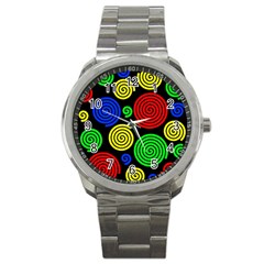 Colorful Hypnoses Sport Metal Watch by Valentinaart