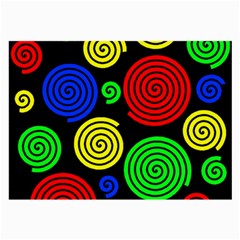 Colorful Hypnoses Large Glasses Cloth (2-side) by Valentinaart