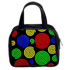 Colorful Hypnoses Classic Handbags (2 Sides) by Valentinaart