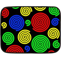 Colorful Hypnoses Fleece Blanket (mini) by Valentinaart