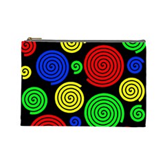 Colorful Hypnoses Cosmetic Bag (large)  by Valentinaart