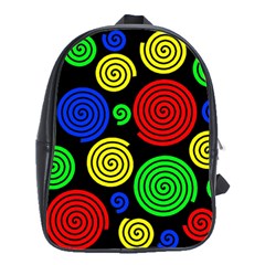 Colorful Hypnoses School Bags(large)  by Valentinaart