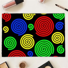 Colorful Hypnoses Cosmetic Bag (xxl)  by Valentinaart