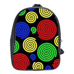 Colorful Hypnoses School Bags (xl)  by Valentinaart