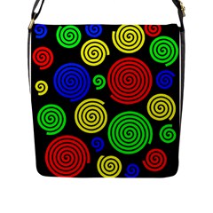 Colorful Hypnoses Flap Messenger Bag (l)  by Valentinaart