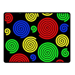 Colorful Hypnoses Double Sided Fleece Blanket (small) 