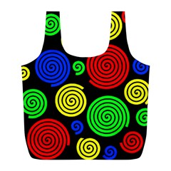 Colorful Hypnoses Full Print Recycle Bags (l)  by Valentinaart