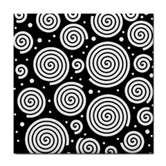 Black And White Hypnoses Tile Coasters by Valentinaart