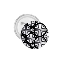 Black And White Hypnoses 1 75  Buttons by Valentinaart