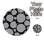 Black and white hypnoses Multi-purpose Cards (Round)  Back 2