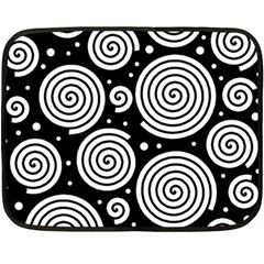 Black And White Hypnoses Fleece Blanket (mini)