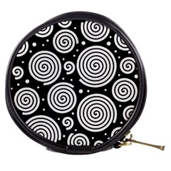 Black And White Hypnoses Mini Makeup Bags by Valentinaart