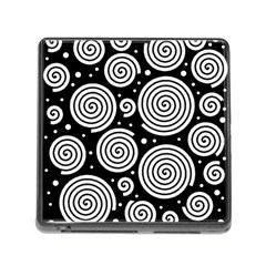 Black And White Hypnoses Memory Card Reader (square) by Valentinaart