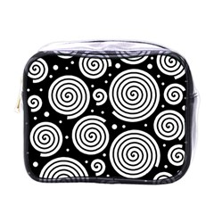 Black And White Hypnoses Mini Toiletries Bags by Valentinaart