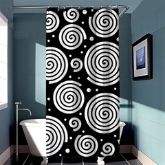 Black And White Hypnoses Shower Curtain 36  X 72  (stall)  by Valentinaart